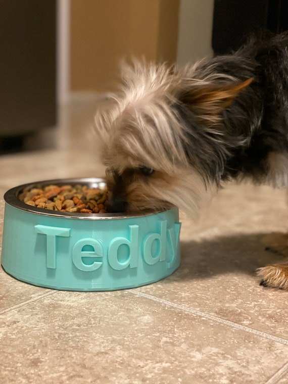 Custom 3D Printed Pet Bowl With Name Multiple Sizes Food 