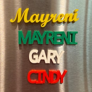 Custom 3D Printed Name Magnets