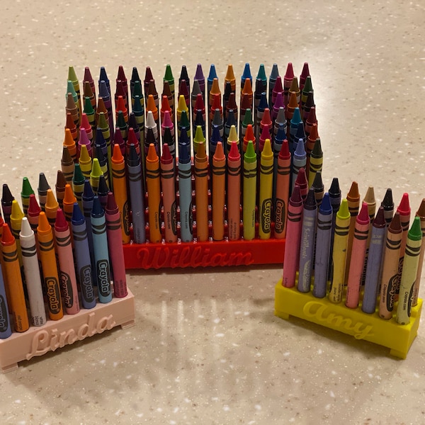 Custom Crayon Stands with Name 3D Printed | Crayon Holder | Crayon Display