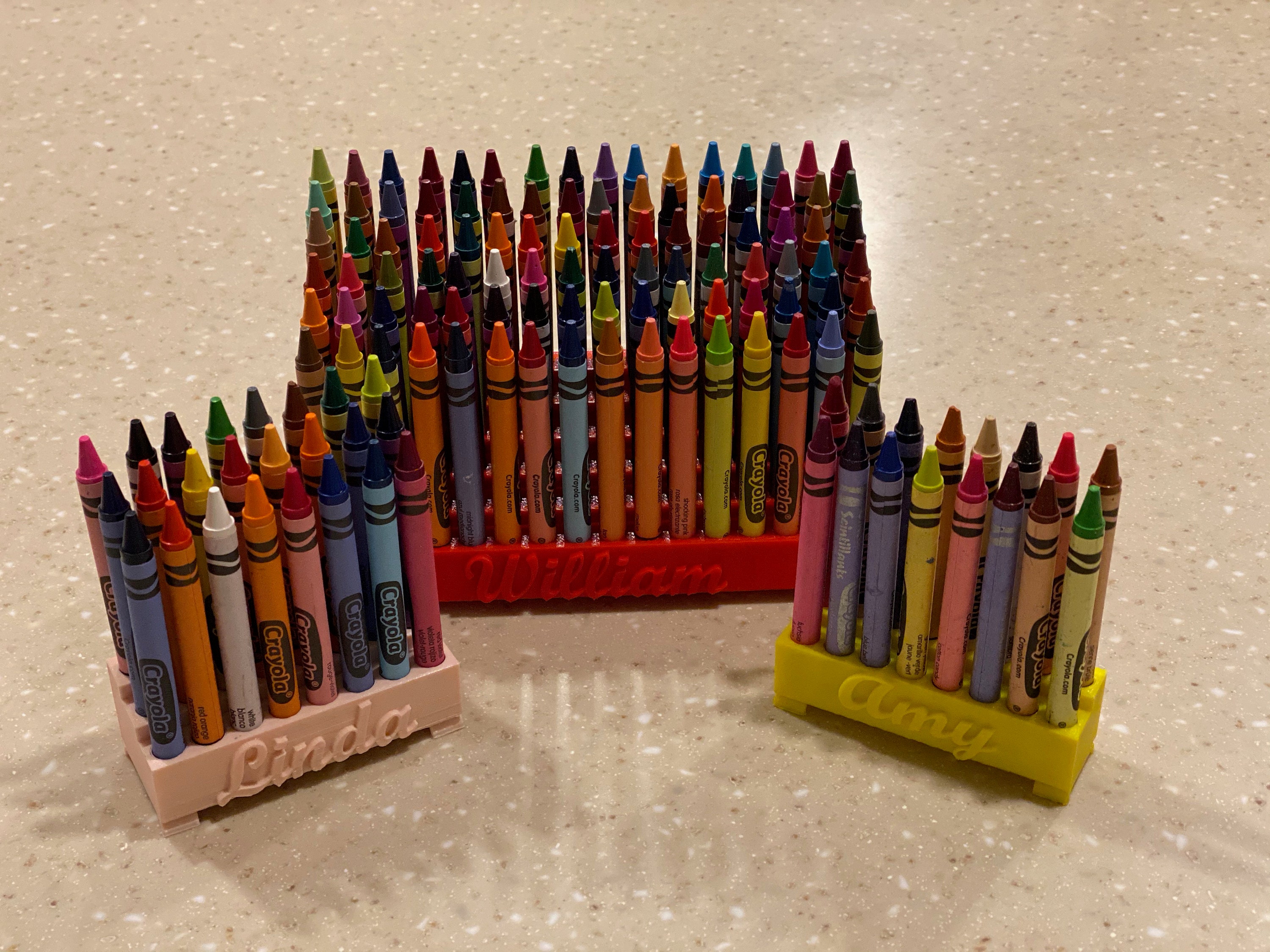 Personalized Maple 48 Crayon Holder Sanded Silky Smooth 48-hole Solid Wood  Hard Maple Crayon Block for Kids Crayon Organizer Art Craft 