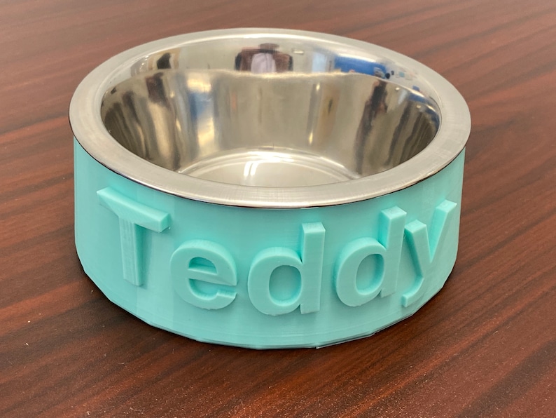 Custom 3D Printed Pet Bowl With Name Multiple Sizes Food Etsy