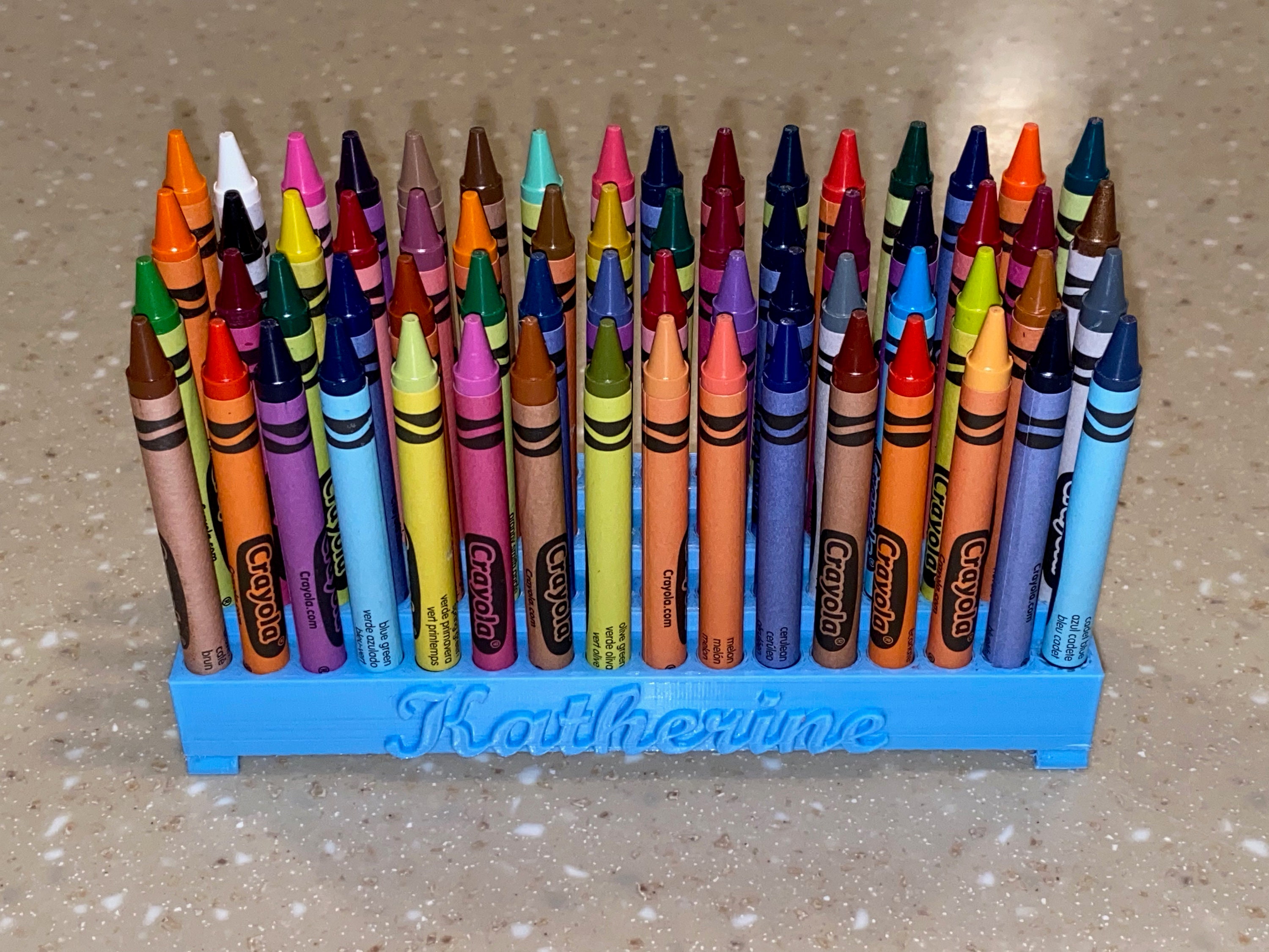 Custom Crayon Stands With Name 3D Printed Crayon Holder Crayon Display 