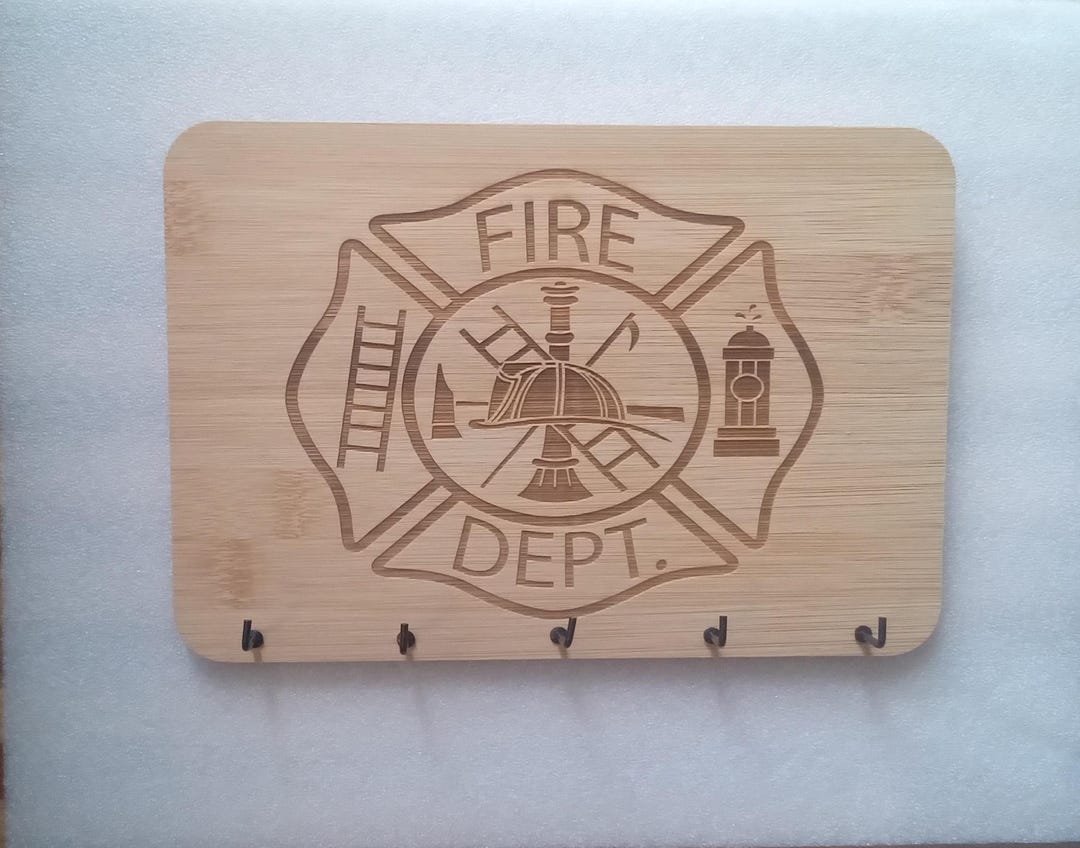 Fire Department Key Rack, Fireman Dog Leash Holder, Firefighter Jewelry ...