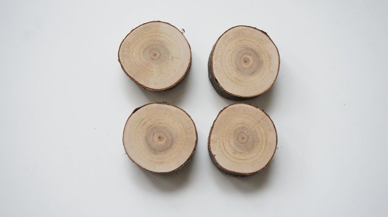 housewarming gift wood slice art fridge magnet cherry tree slab decorative refrigerator magnets set of 4 farmhouse decor
