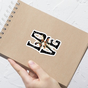 Adesivos florais sem bolhas de amor ǀ Adesivo de flores ǀ Adesivo de computador ǀ Adesivo de notebook