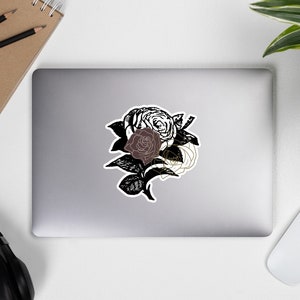 Victorian Rose Sticker ǀ Vinyl Floral Sticker ǀ Vinyl Decals ǀ Vintage Flower Accessories