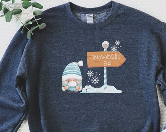 Winter Gnome Sweatshirt, Snowballs Graphic Pullover