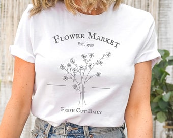 Flower Market Graphic Tee, Cut Flower Farmer T-Shirt