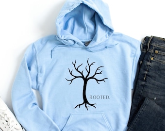 Rooted Forest Hoodie - Tree Sweatshirt for Nature Lovers