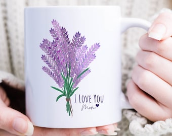 Lavender Floral Mug, Mother's Day Gift