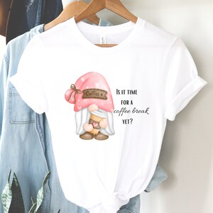 Funny Coffee Shirt ǀ Coffee Gnome Tshirt ǀ Gnome Shirts ǀ Cute Coffee Shirts