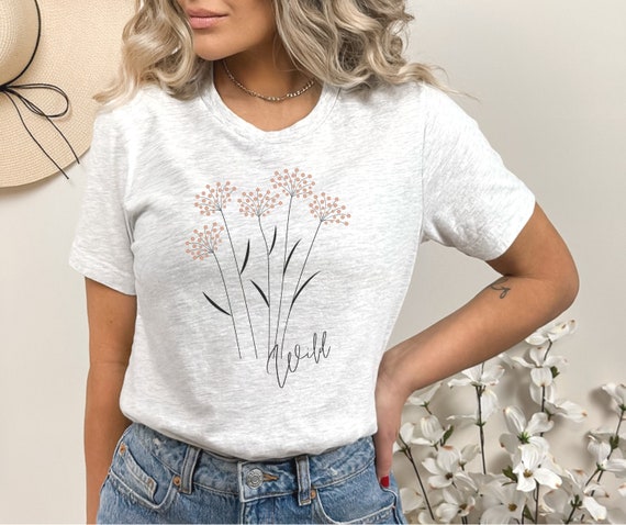 Wildflower Shirt ǀ Boho Floral Shirt ǀ Summer Flowers ǀ Tshirt for Nature Lovers