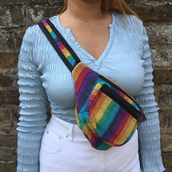 rainbow bum bag