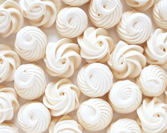 Vanilla Meringue Cookies - Wedding - Cookies - Bridal - Party - Gift - Thank You - Birthday - Baby Shower - Spring - Mother's Day