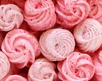 Strawberry Meringue Cookies Small Batch Packaged in Bulk