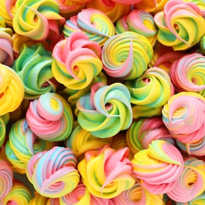 Rainbow Meringue Cookies - Small Batch - Packaged in Bulk - 1.5" Pieces