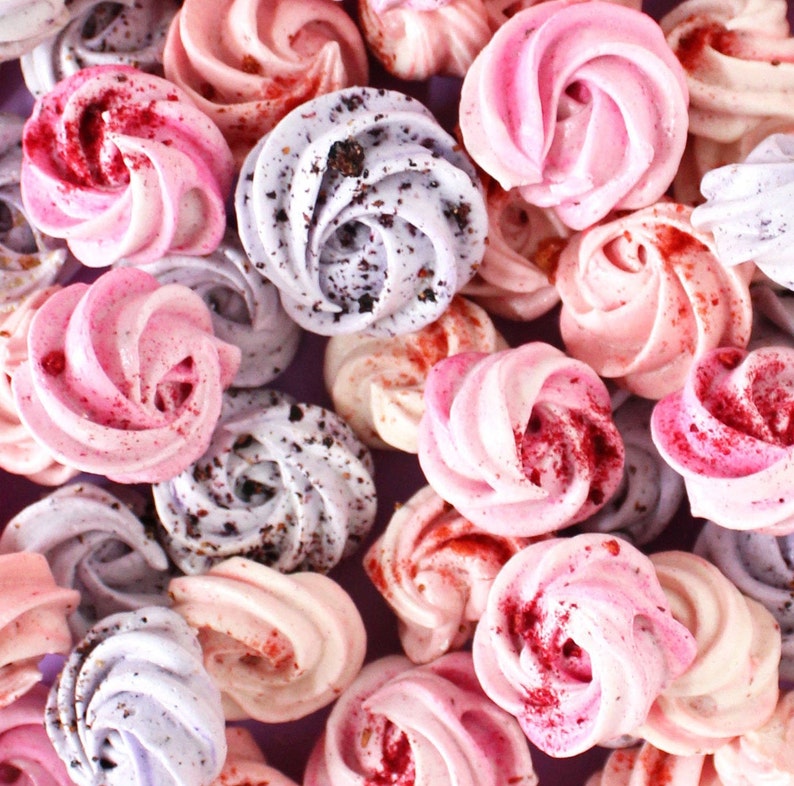 Mixed Berry Meringue Cookies Cake Decorating Meringue Etsy