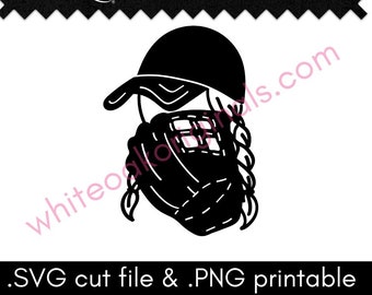 Softball Player cut file & PNG printable