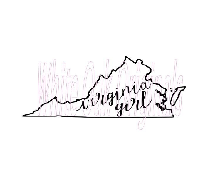 Virginia Girl Svg Etsy