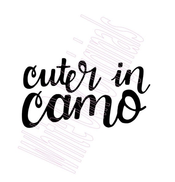 Download Cuter in Camo svg cut file and jpg printable | Etsy