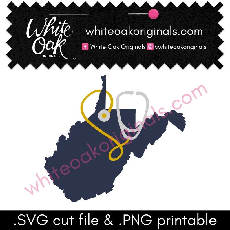 WV Medical Provider cut file & PNG printable image 1