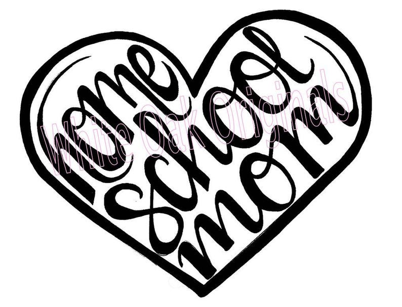Download Homeschool Mom Heart svg | Etsy