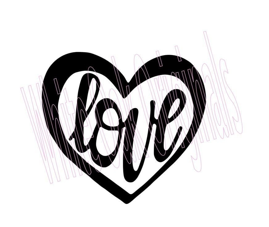 Liebe Herz Svg Etsy