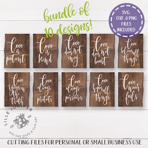 Pasillo de bodas SVG, Boda de granja svg, Paquete SVG, 1 Corintios 13 svg, El amor es paciente svg, El amor nunca falla svg, Archivos digitales