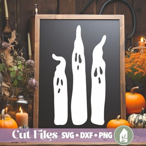 3 Primitive Ghosts SVG for Making Halloween Signs, Commercial Use, Digital Cut Files