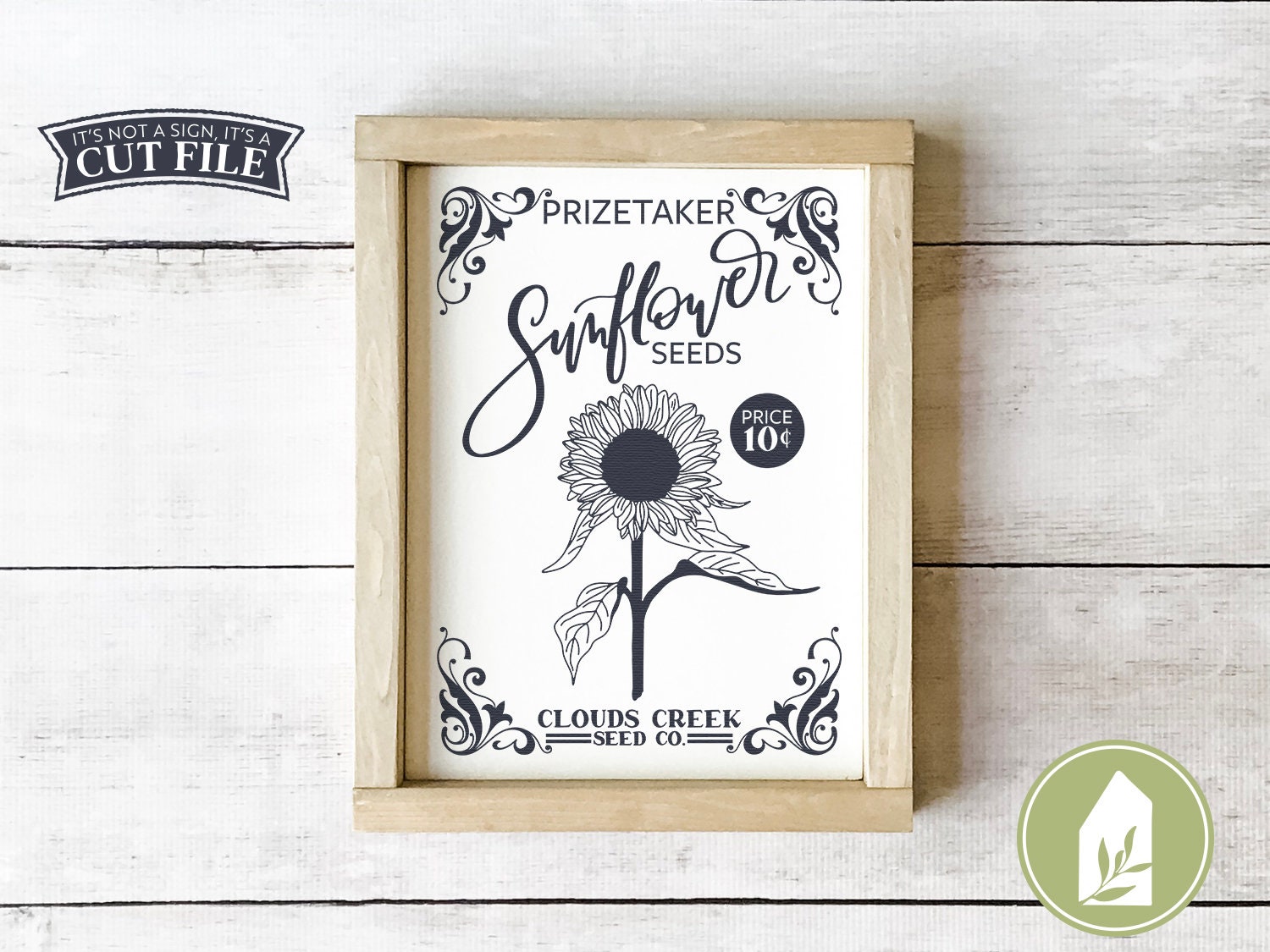 Sunflower Seed Packet SVG Files Vintage SVG Farmhouse svg | Etsy