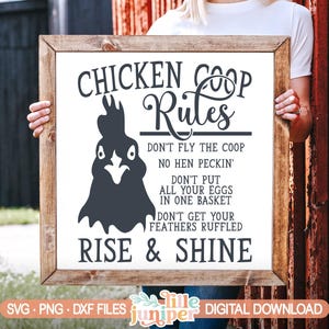 Reglas de gallinero SVG, SVG de granja, SVG de primavera, uso comercial, archivos de corte digital