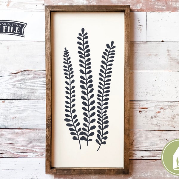 Pressed Ferns svg, Botanical SVG Spring svg, Farmhouse Cut Files, Commercial Use, Digital File