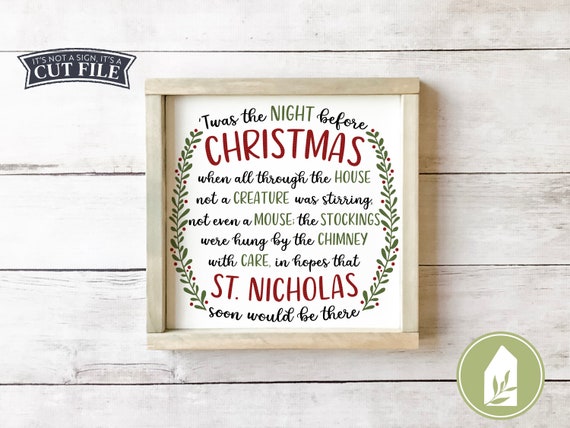 Download Svg Files Twas The Night Before Christmas Svg Farmhouse Etsy Yellowimages Mockups