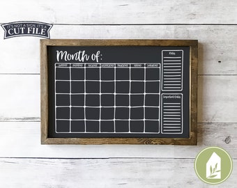 SVG Files, Hand-drawn Calendar svg, Farmhouse Cut File, Rustic Calendar svg, Cricut Files, Silhouette Cameo, Commercial Use, Digital File