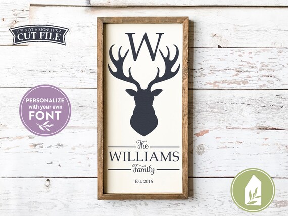 Download Family Est Svg Last Name Svg Deer Svg Family Name Svg Etsy
