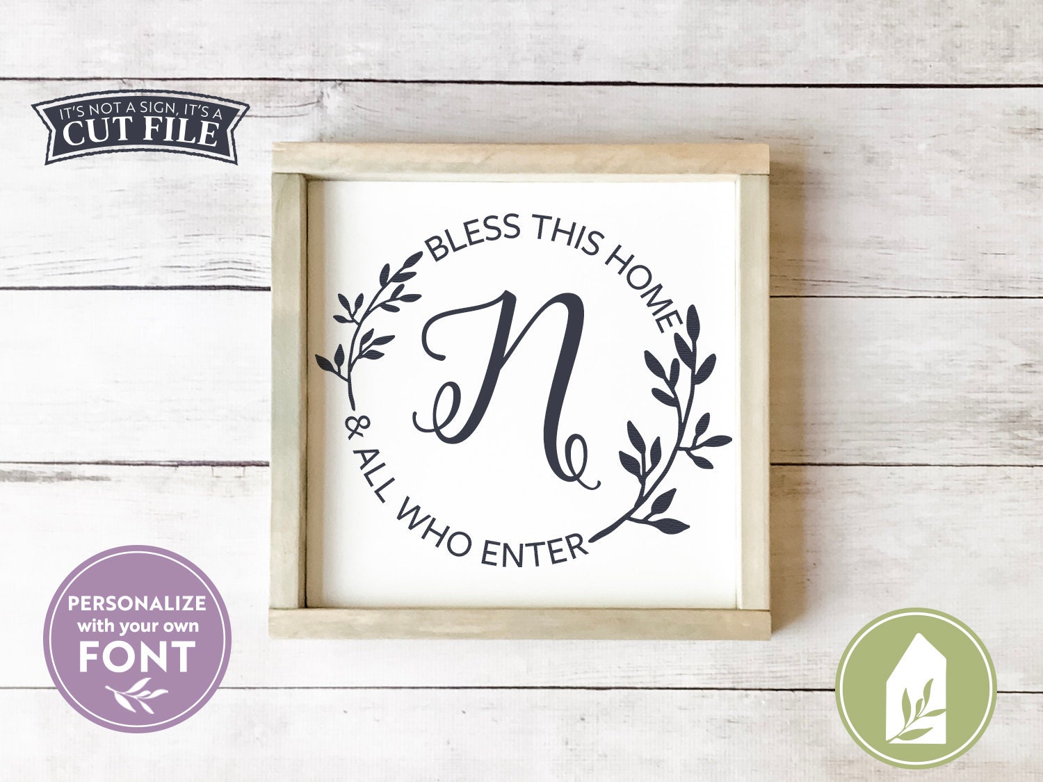 Download Cut Files Monogram SVG Last Name svg Bless This House and ...