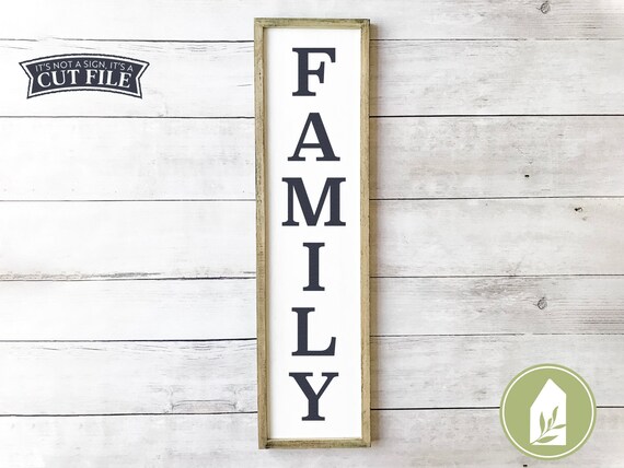 Download Family Sign SVG Tall Family svg Vertical Family Sign svg ...