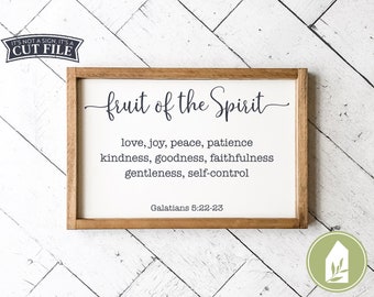 Farmhouse Cut Files, Fruit of the Spirit svg, SVG File, Love Joy Peace svg, Galatians 5 svg, Christian svg, Commercial Use, Instant Download