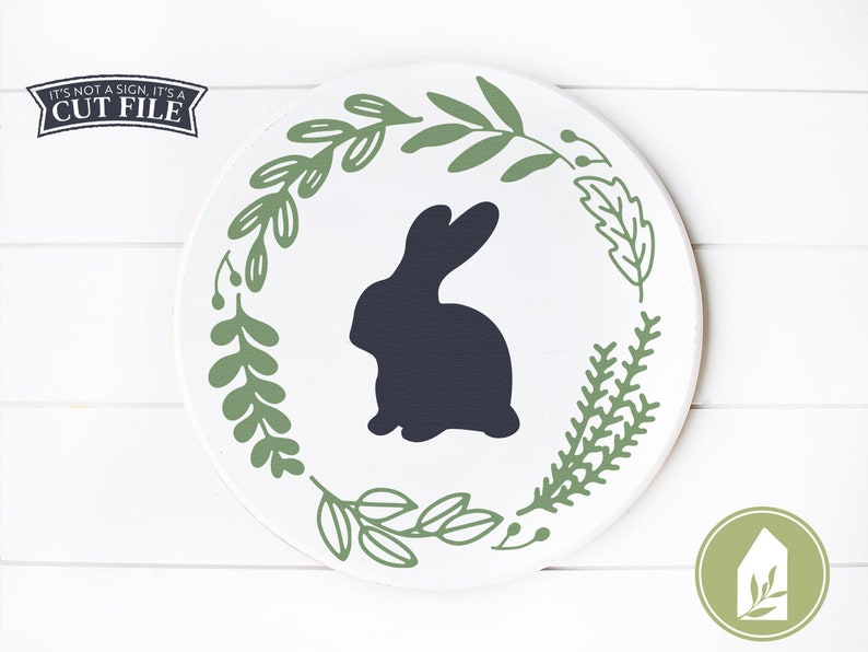 Download Easter Bunny SVG Files Botanical Spring Wreath Cutting ...