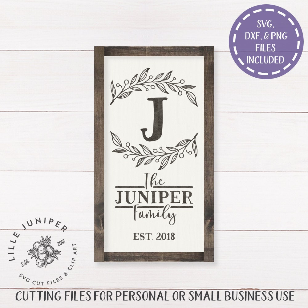 Download Family Name svg Monogram SVG Last Name svg Farmhouse Sign ...