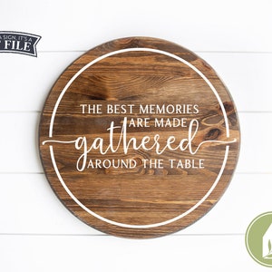 SVG-bestanden, de beste herinneringen worden gemaakt, verzameld rond de tafel SVG, Thanksgiving SVG, herfst SVG, herfst SVG, cirkelbord SVG, commercieel gebruik