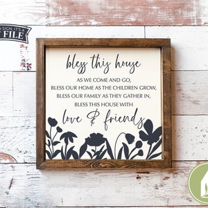 Bless This Home SVG-bestanden, botanische snijbestanden, boerderij teken snijbestanden, familie svg, commercieel gebruik, digitaal bestand