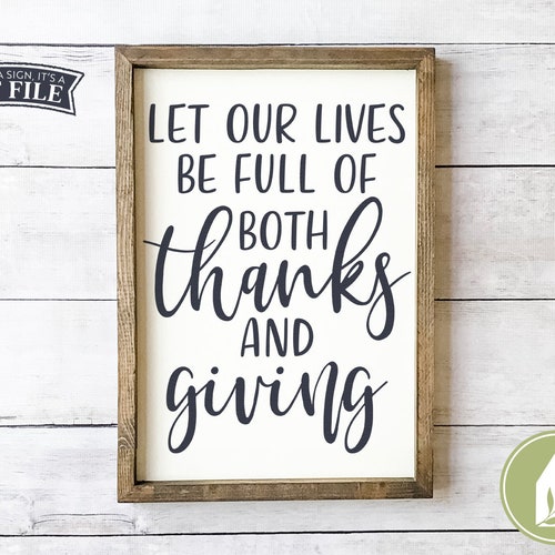 Thanksgiving SVG Thanks and Giving Svg Let Our Hearts Be - Etsy