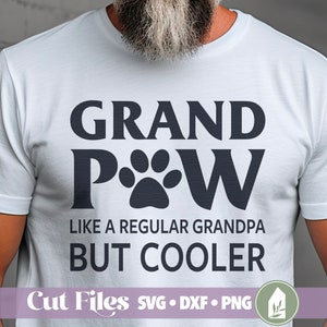 Fichiers SVG grand-patte, fichiers de coupe grand-père, fête des pères, svg chien, chat svg, usage commercial, fichiers de coupe numérique