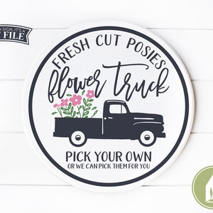 SVG Files, Fresh Flower Truck svg, Vintage Truck svg, Spring svg, Easter svg, Farmhouse svg, Cutting Files, Commercial Use, Instant Download