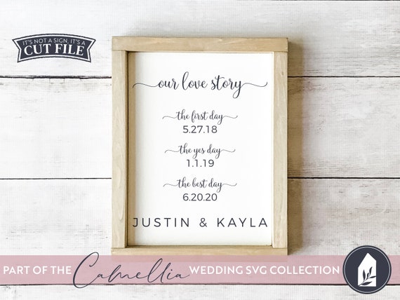 Svg File Our Love Story Svg Farmhouse Wedding Svg Wedding Etsy