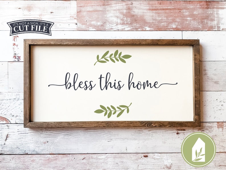 Download Bless This Home svg Rustic svg Laurel svg Modern Farmhouse ...