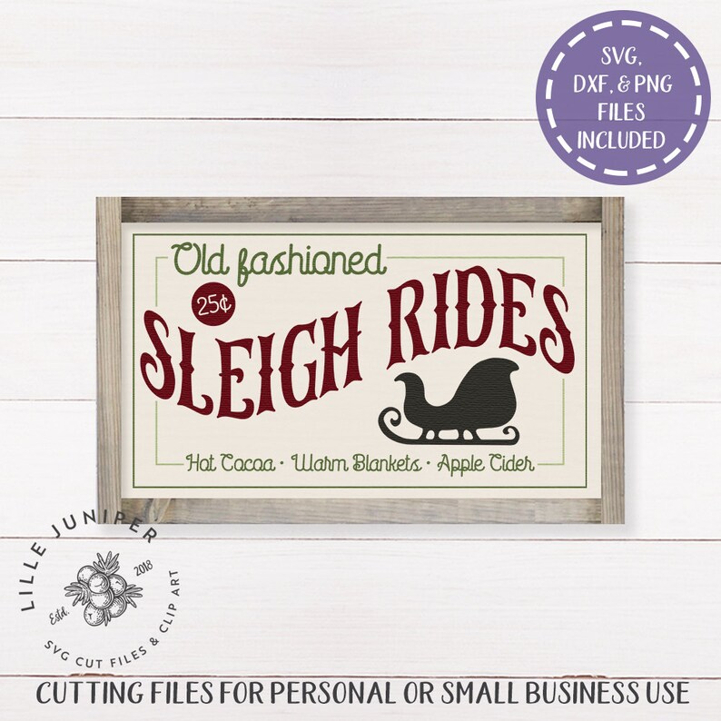 Download Sleigh Rides svg Farmhouse Christmas svg SVG Files Rustic ...