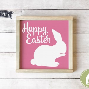 Hoppy Easter svg, Easter Rabbit svg, Rustic svg, Happy Easter svg, Easter Sign svg, Easter svg, Farmhouse svg, Wood Sign svg, Commercial Use