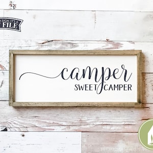 Camper Sweet Camper svg, Camping svg, Outdoors svg, RV svg, Motorhome svg, 5th Wheel svg, Summer svg, Travel, Commercial Use, Digital File